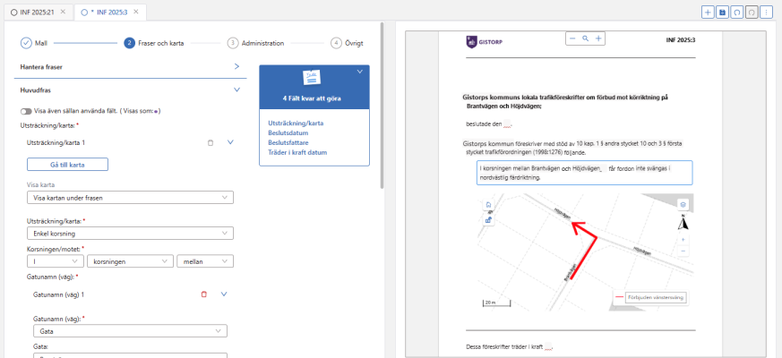 Exempel föreskriftsredigering Exempel föreskriftsredigering