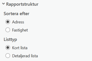 adressplats-rapportstruktur