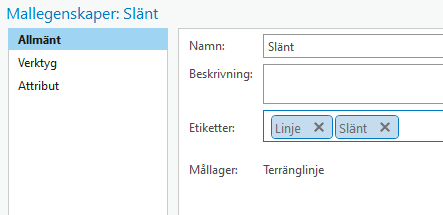 Etikett-slant