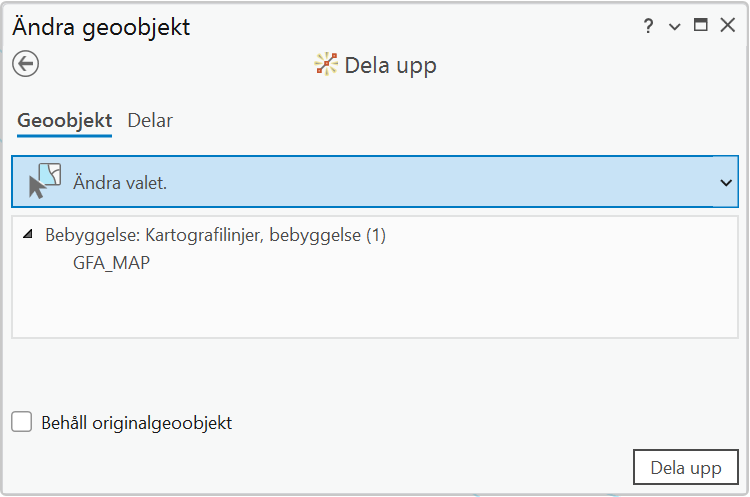 Dela upp