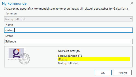 Ny kommundel