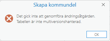 Skapa adresskomponent felmeddelande