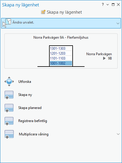 Skapa ny lägenhet