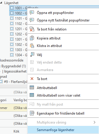 hogerklick sammanfoga lägenheter