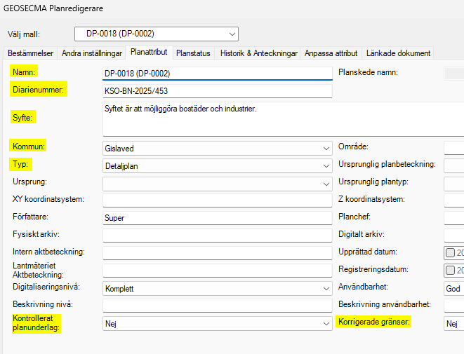 Planattribut vid publicering till NGP