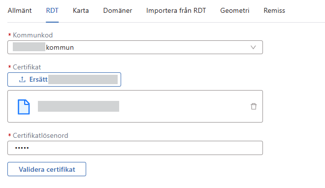 Inställningar > RDT