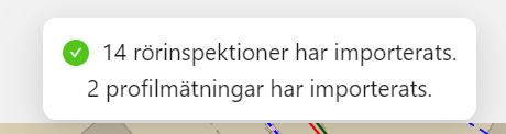 rörinspektionsimport klar Rörinspektionsimport klar