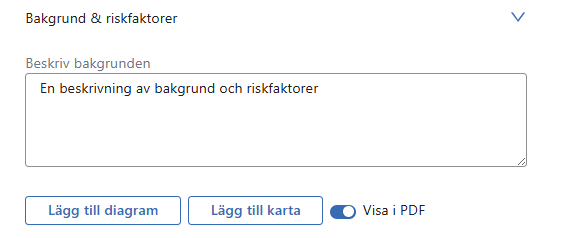 Lägg till diagram eller karta