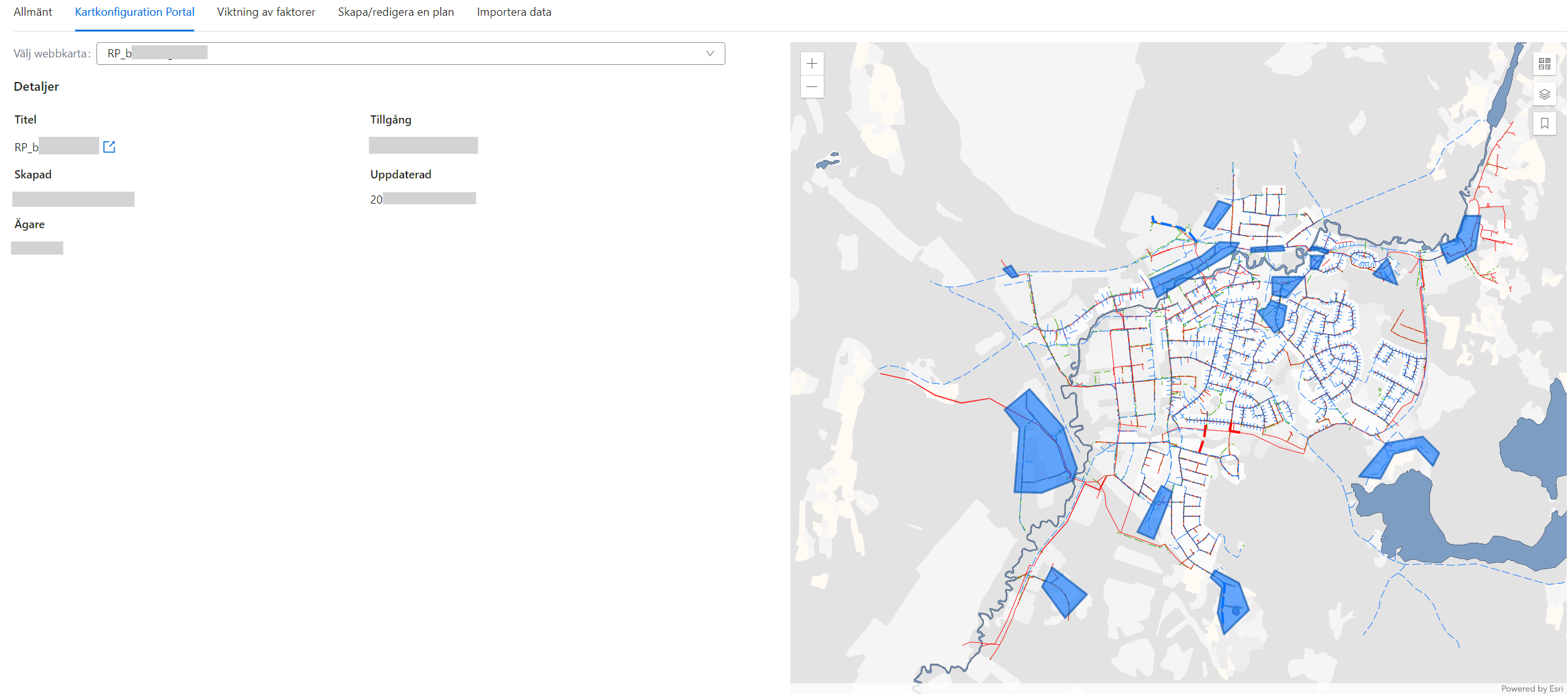 Inställningar > Kartkonfiguration Portal Inställningar > Kartkonfiguration Portal