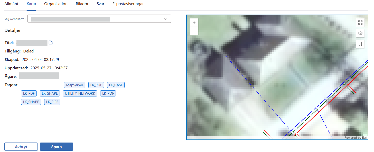 Inställningar > Kartkonfiguration Portal