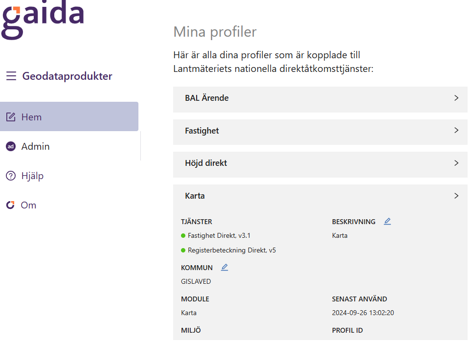 Profilöversikt