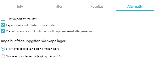 Alternativ för sökrutinen med exempel Alternativ för sökrutinen med exempel