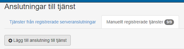 Lägg till en manuell anslutning till tjänst
