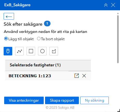 Område Fastighet steg1