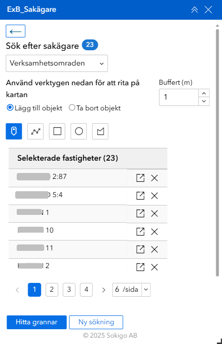 Område välj objekt