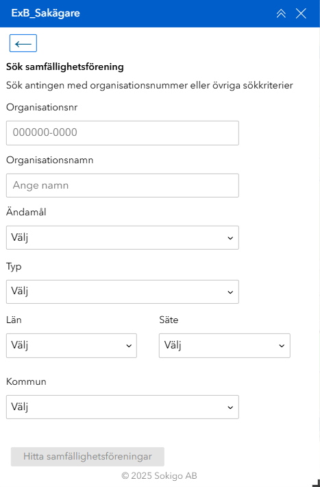 Sök samfällighetsförening