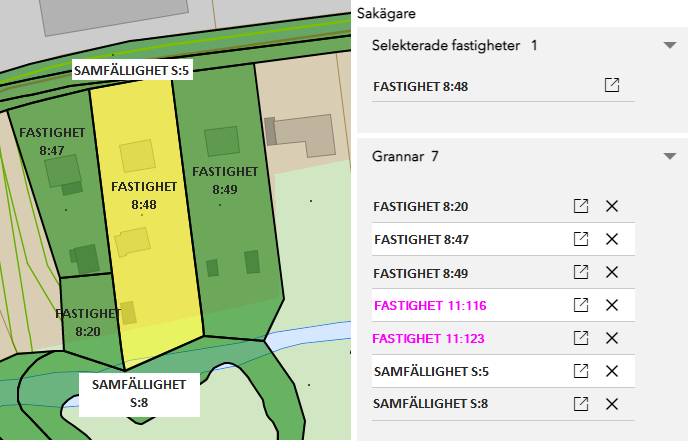 Fall med Samfällighet i grannfastigheten