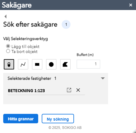 Område Fastighet steg1