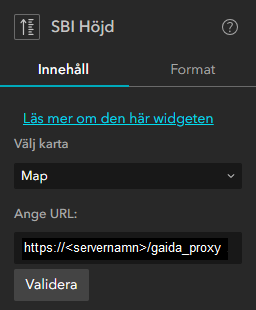 Konfigurera SBI Höjd Konfigurera SBI Höjd