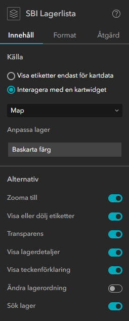 SBI Lagerlista konfiguration SBI Lagerlista konfiguration