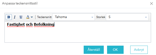 Anpassa teckensnittstil