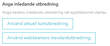 Ange inledande utbredning