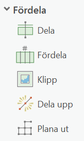Modifiera - Fördela Modifiera > Fördela
