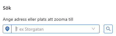 dialog Sök plats dialog Sök plats
