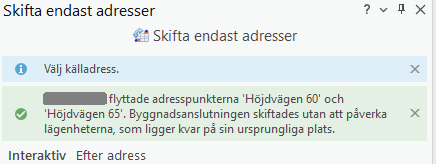 Adress skifta klar