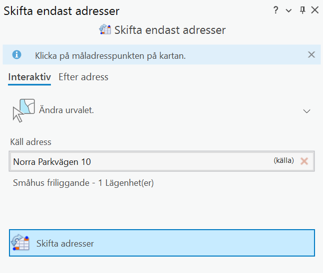 Adress skifta interkativt