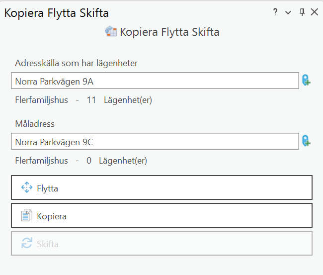 Kopiera Flytta Skifta