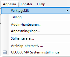 Verktygsfält Topologi