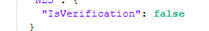 IsVerification false